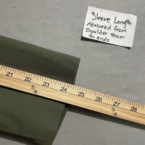 Chadwicks Jacket Womens Size 18 Olive Green Twill Two Button Blazer Army Utility - Picture 12 of 13